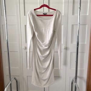 Express XS ruched long sleeve dress.